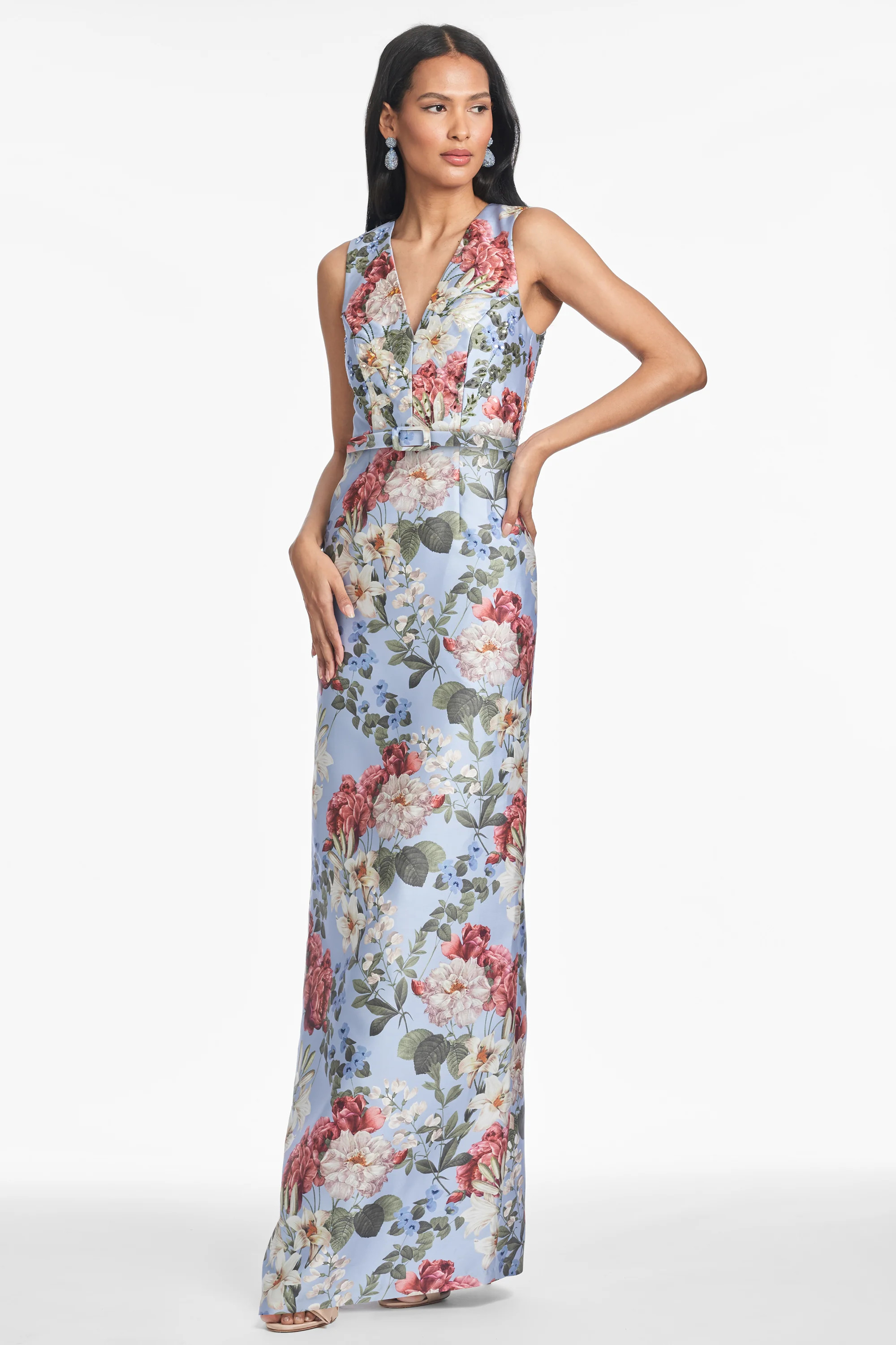 ADELLYN GOWN - POWDER BLUE BOUQUET | Sachin and Babi