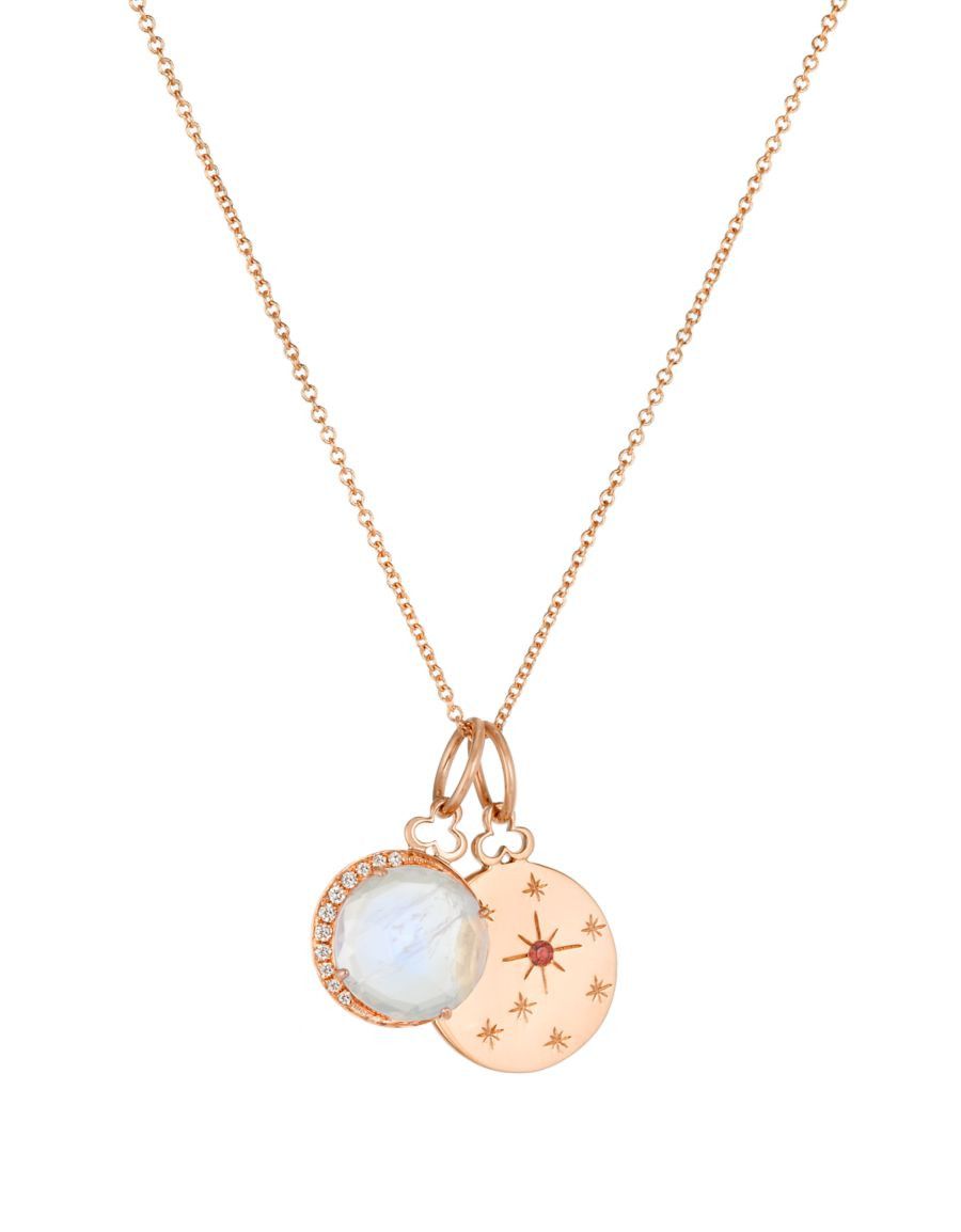 14K &18K Rose Gold & Multi-Gemstone Birthstone Charm Necklace | Saks Fifth Avenue
