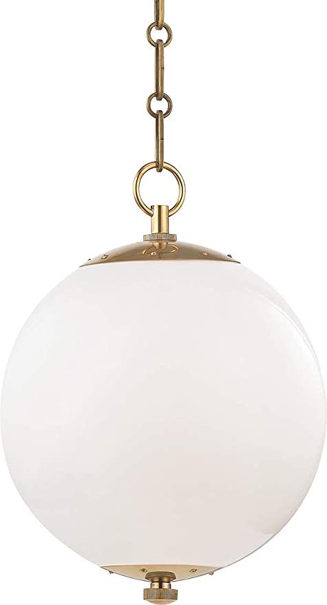 Hudson Valley Lighting Valley MDS700-AGB Transitional One Light Pendant from Sphere No.1 Collecti... | Amazon (US)
