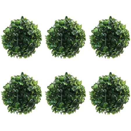 ARTIBETTER 6pcs 10cm Artificial Boxwood Ball Topiary Plants Round for Home Wedding Party Decor Garde | Amazon (US)