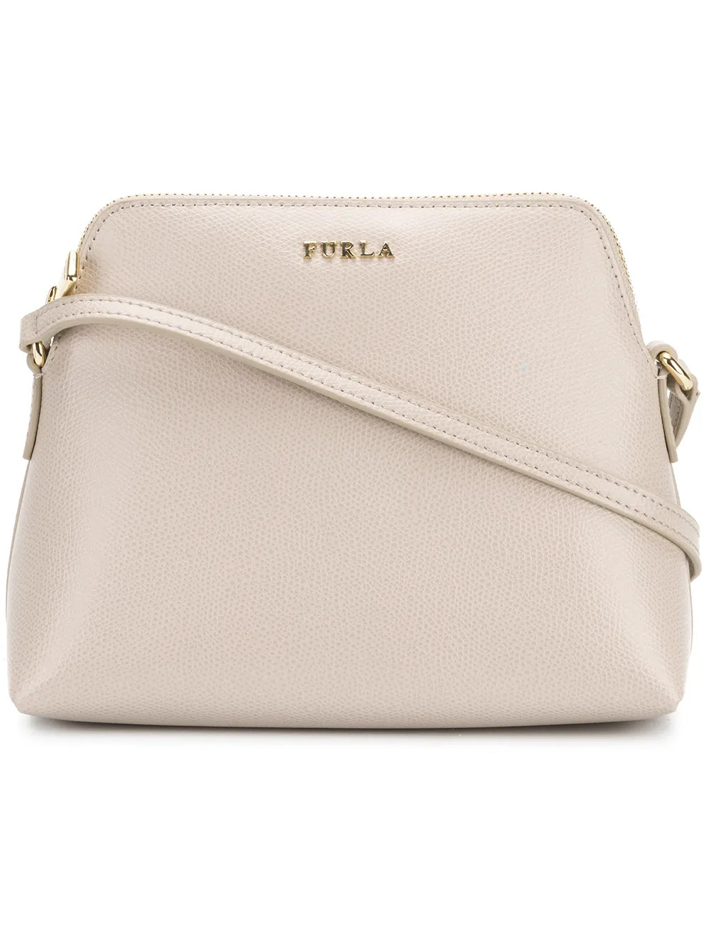 Furla logo plaque bag - Nude & Neutrals | FarFetch US