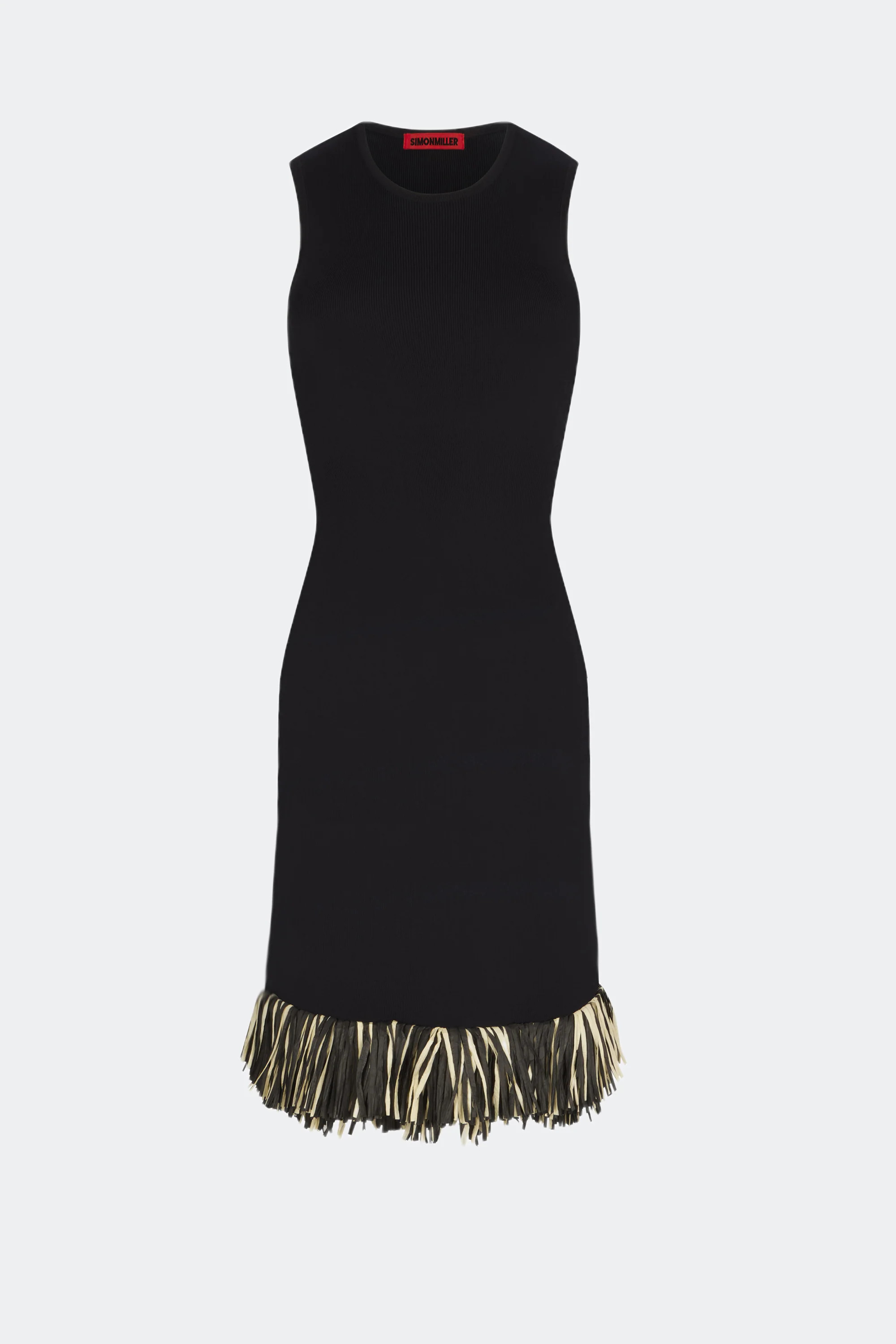 Boa Raffia Midi Dress in Black | SIMONMILLER | Simon Miller