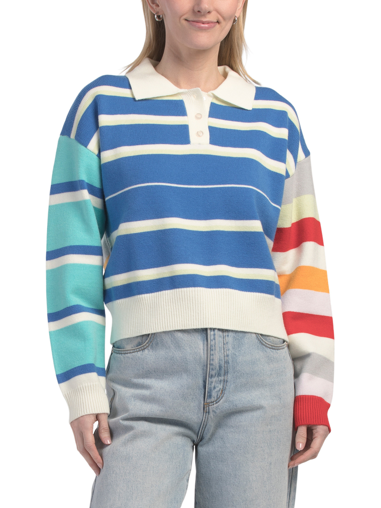 Striped Polo Sweater | TJ Maxx