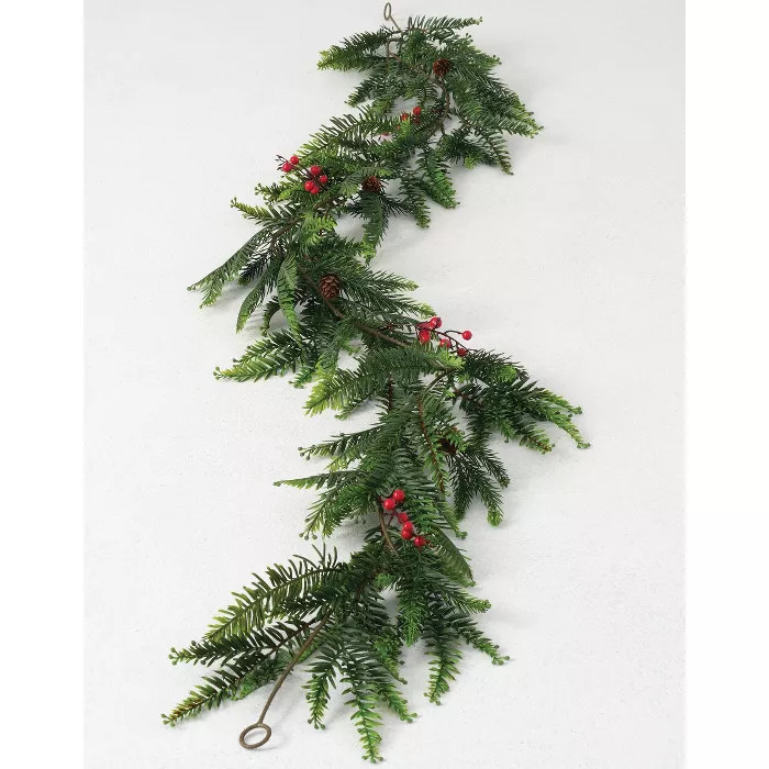 Sullivans Artificial East Hemlock and Spruce Garland 66"L Green | Target