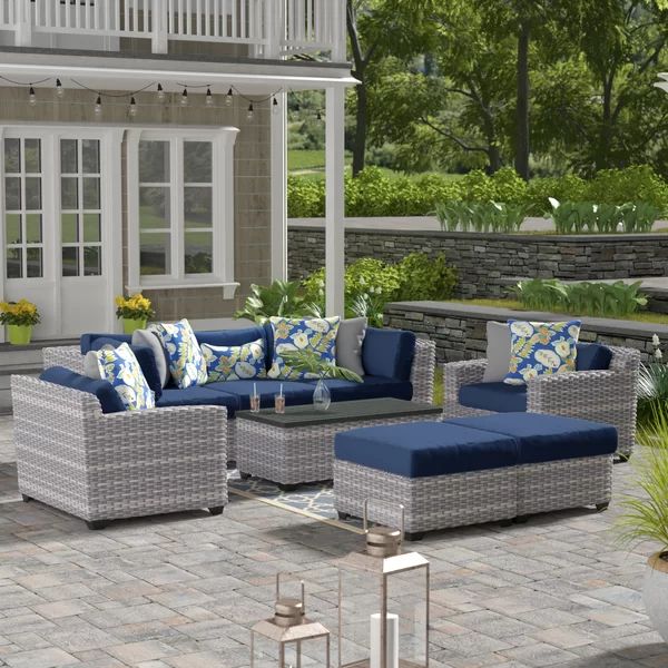 Merlyn 6 Piece Rattan Sofa Seating Group with Cushions | Wayfair North America