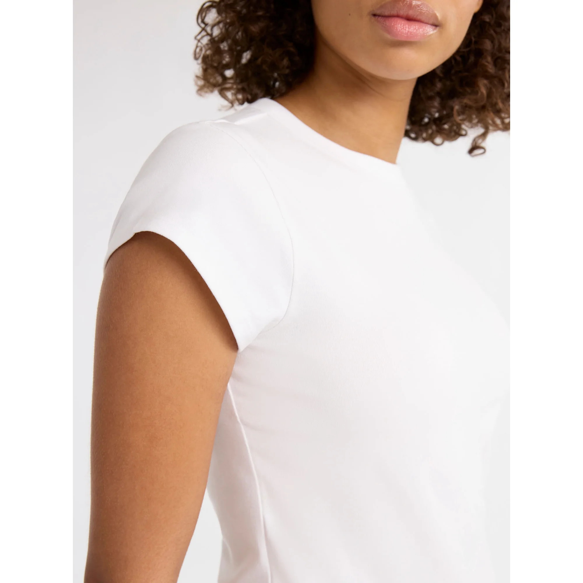Free Assembly Women's and Women's Plus Cap Sleeve Tee, Sizes XS-4X | Walmart (US)