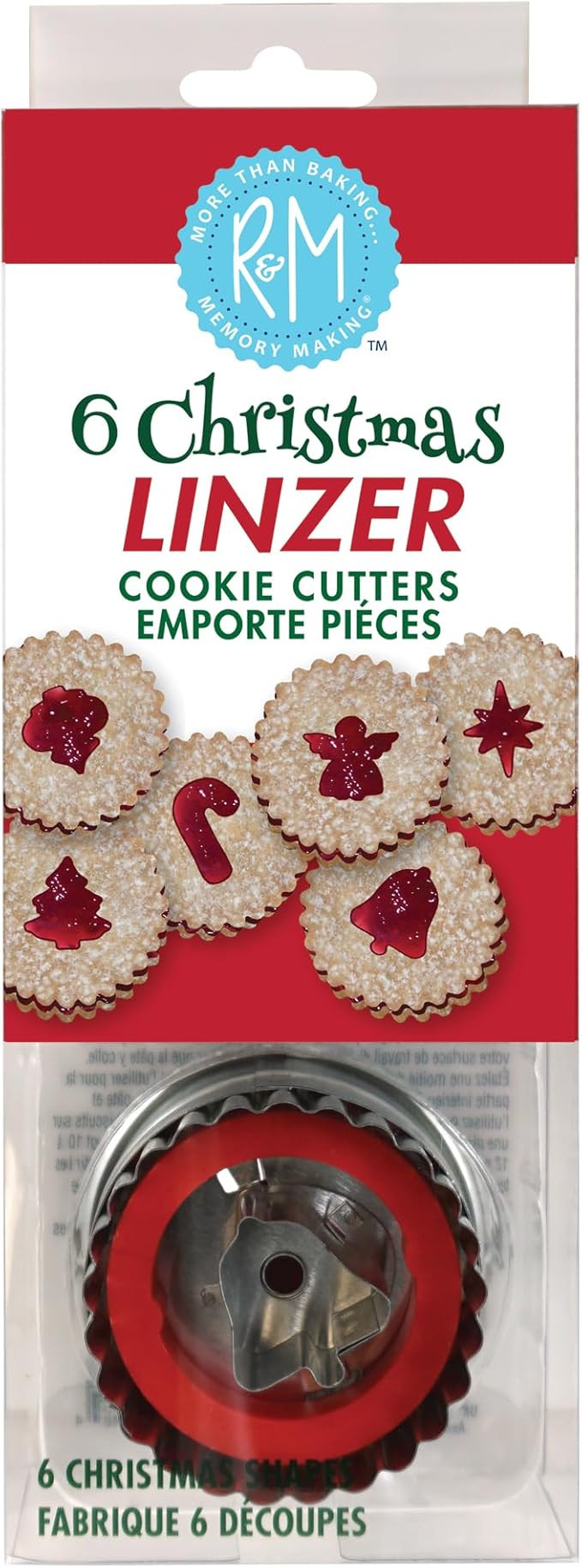 R&M International 1848 Christmas Linzer Cookie Cutters, Angel, Candy Cane, Bethlehem Star, Bell, ... | Amazon (CA)