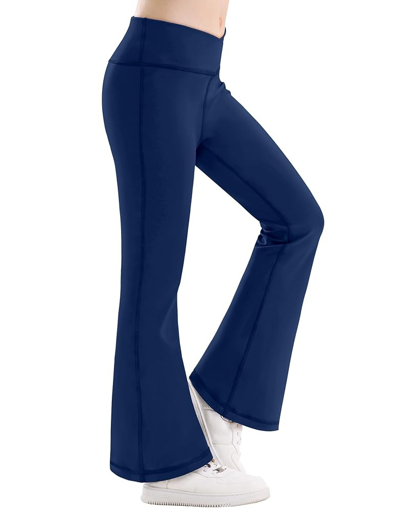 Girl's Leggings Flare Pants High Waisted Yoga Bootcut Pants Toddler Kids Youth Full Length Bell B... | Amazon (US)