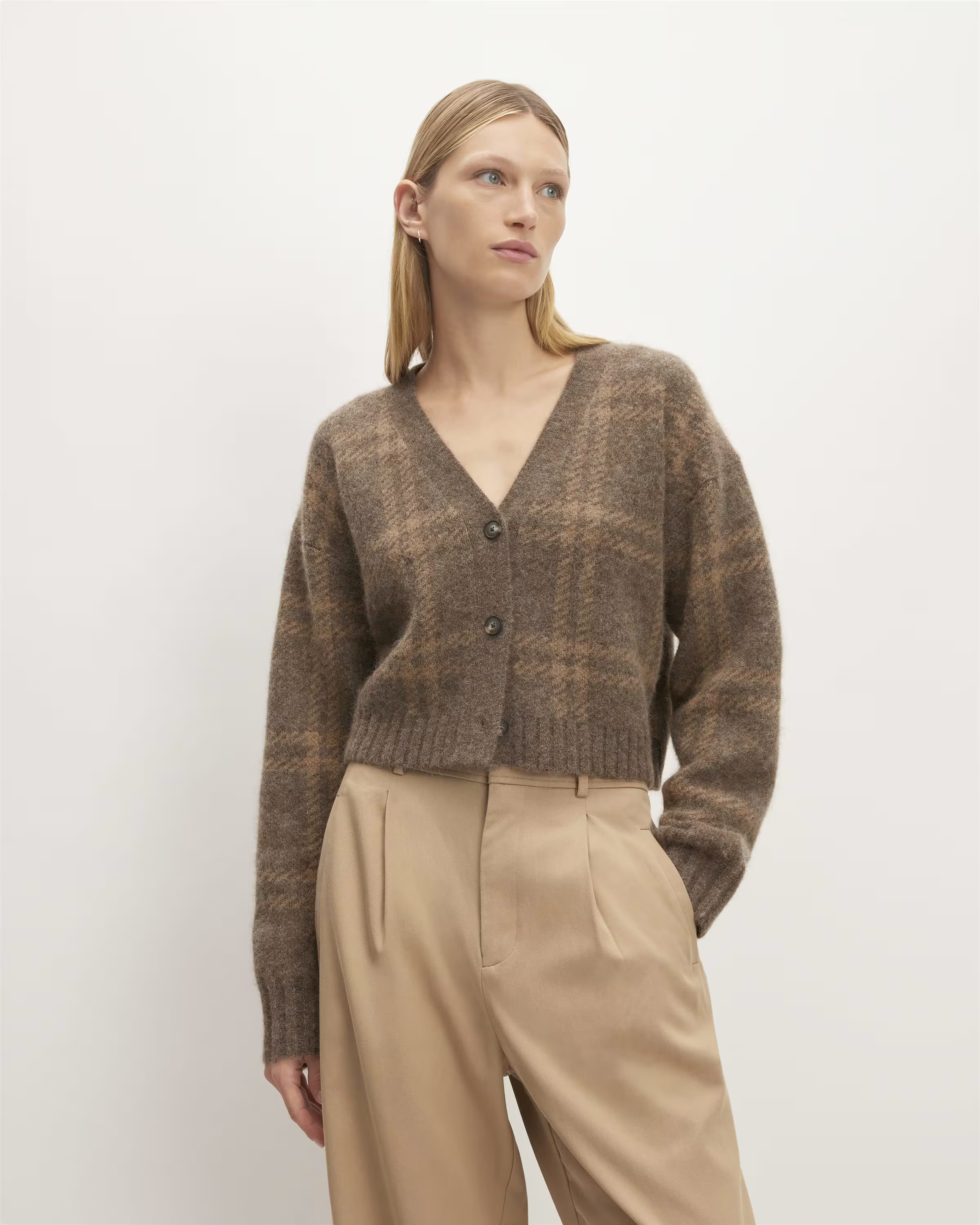 The Alpaca V-Neck Cropped Cardigan | Everlane