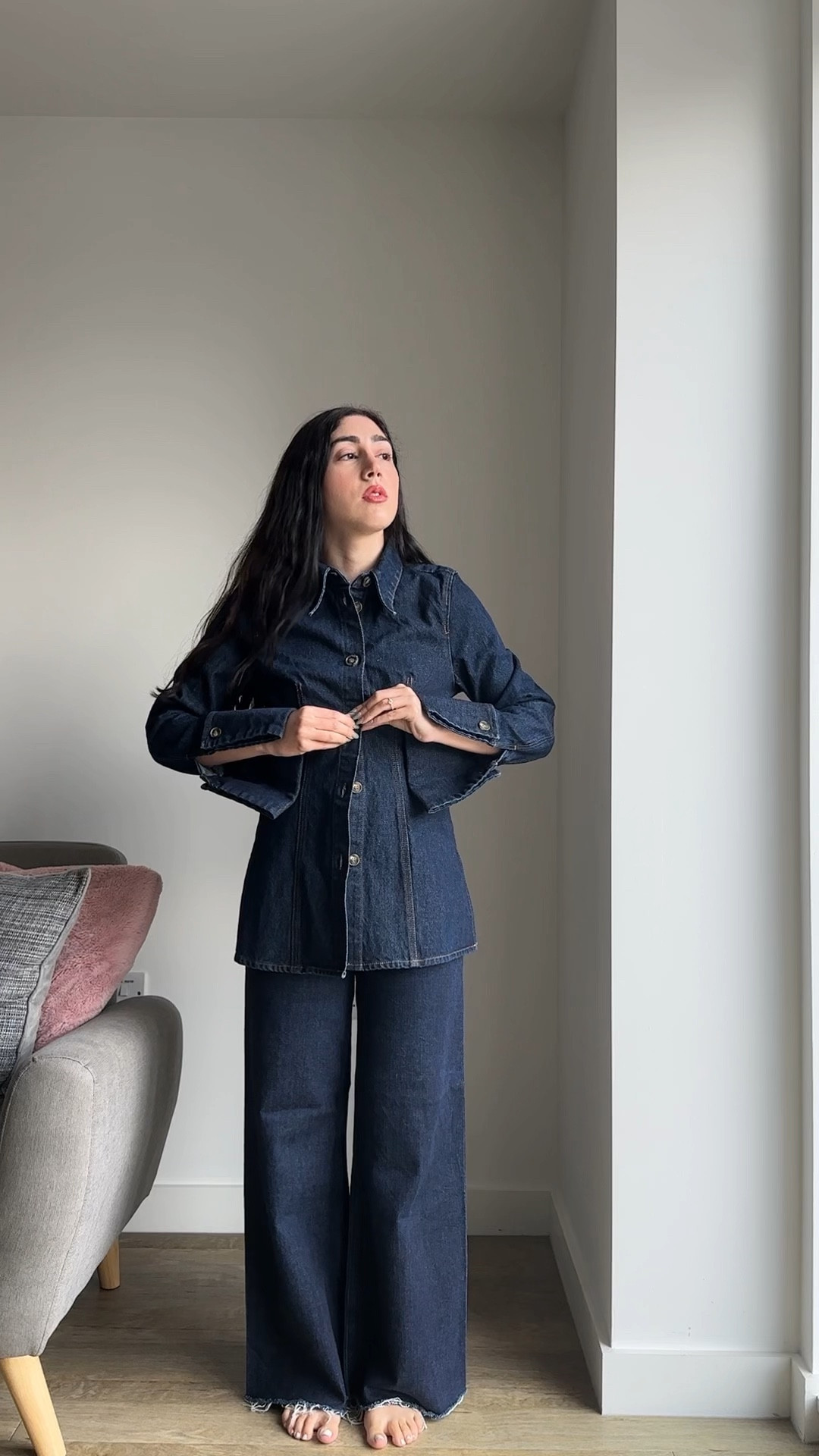 Denim on Denim✨
Looks like denim is still ON for AW23!
Denim fitter shirt, denim trousers,mules,louis vuitton bag

#LTKeurope #LTKFind #LTKstyletip
