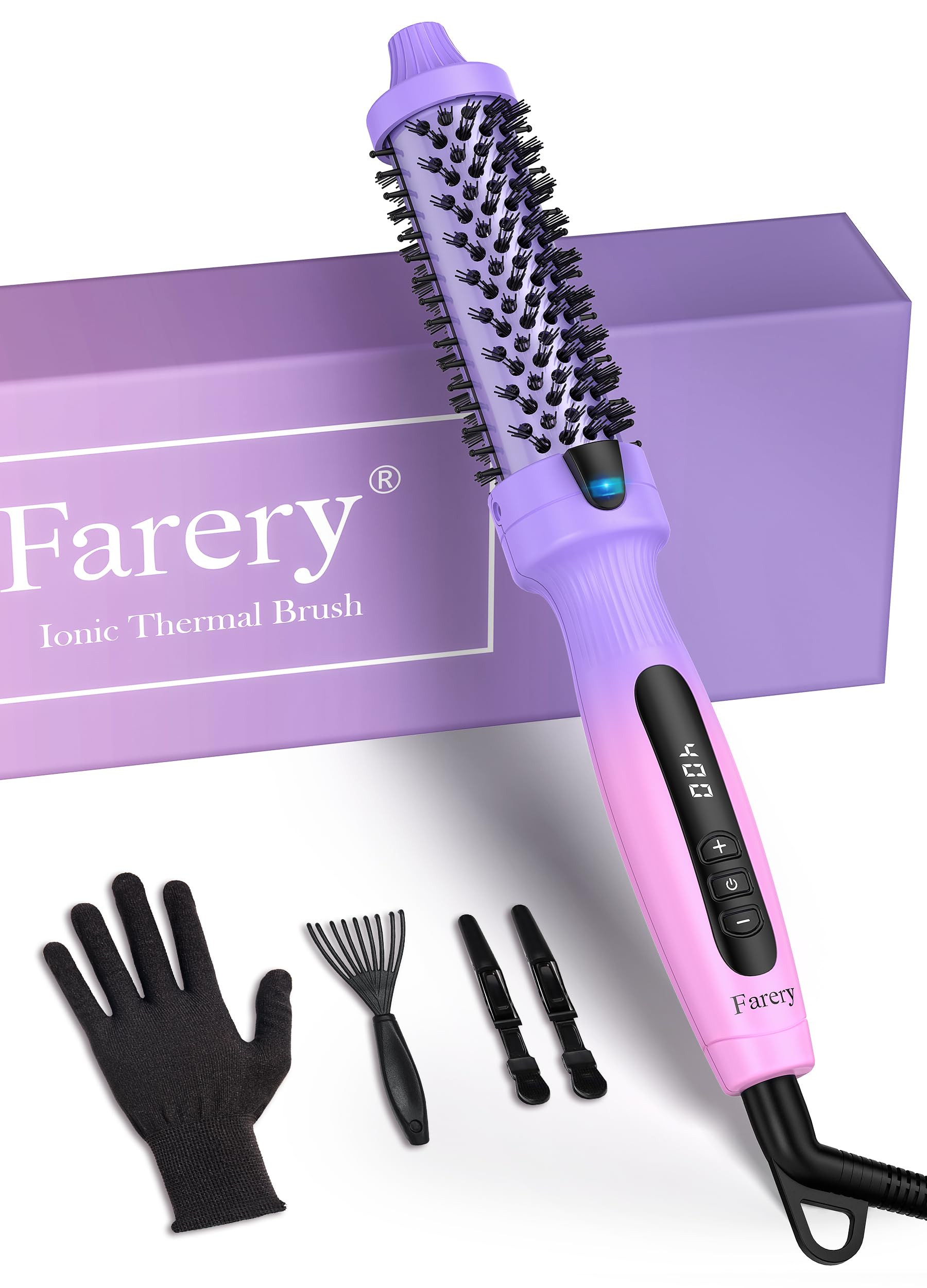 1.25-Inch Thermal Brush - Ceramic Ionic Heated Round Brush for 90's Full-Bodied Style, Volumizing... | Amazon (US)