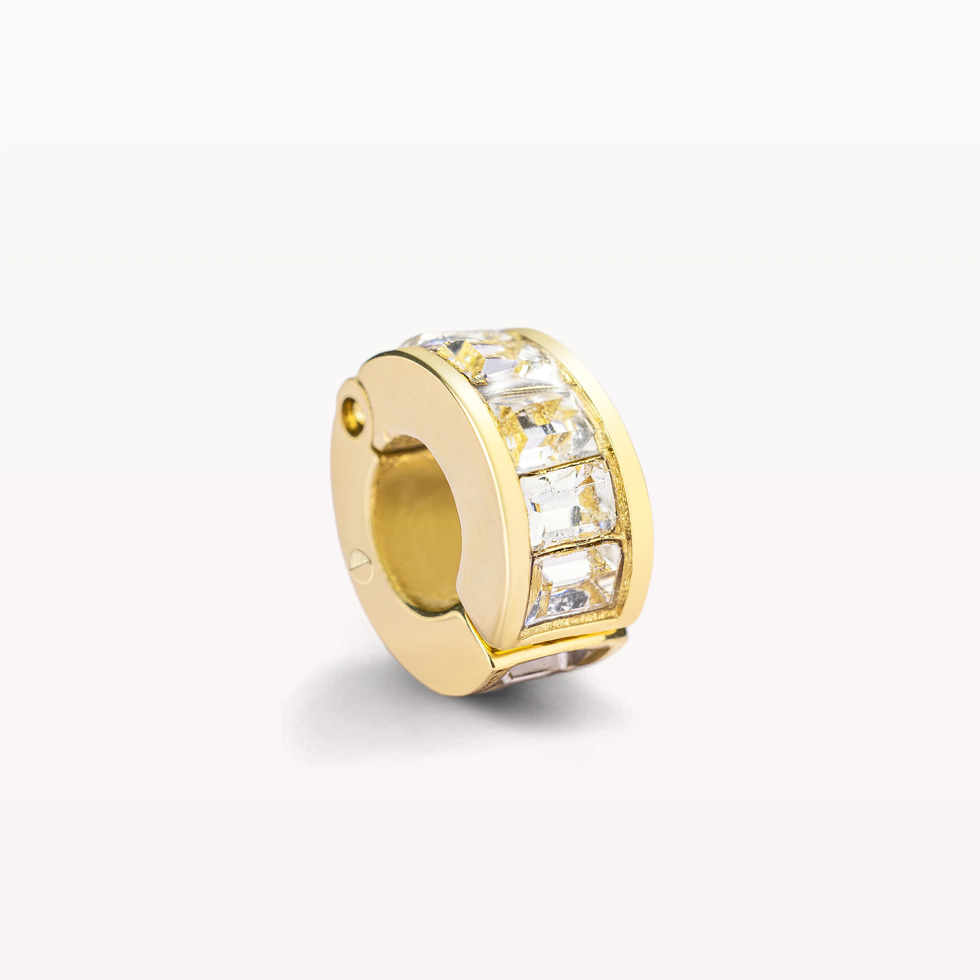 Gold Baguette Stone Clip-On Galaxy Charm | La Lune