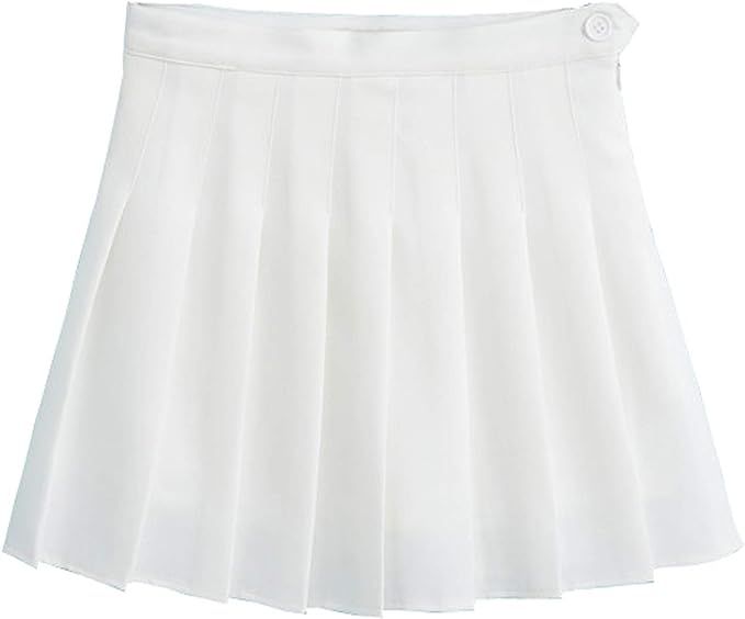 TONCHENGSD Women's Girl's High Waist Pleated Mini Skirt Skater Tennis Scooters Skirt | Amazon (US)