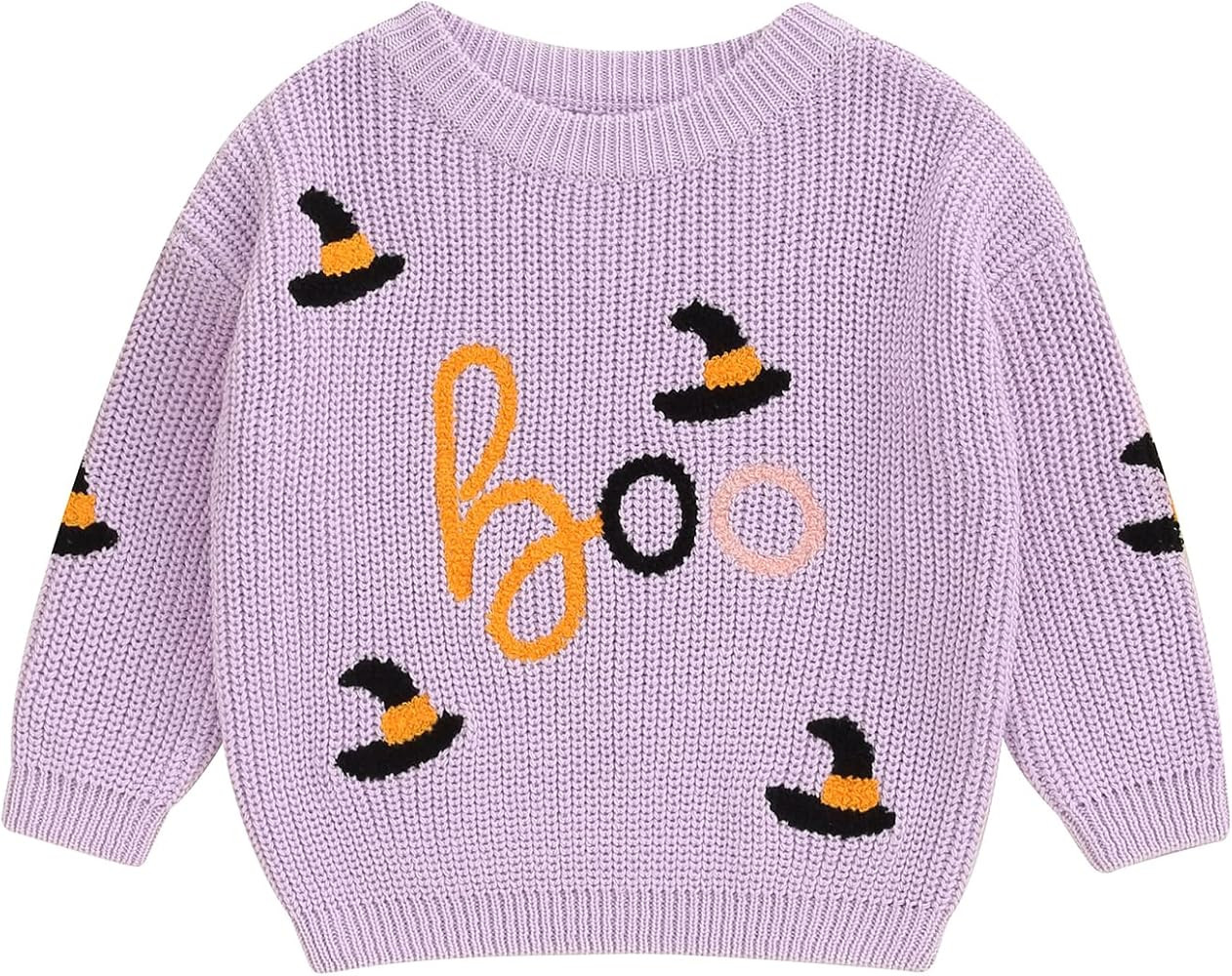 MAYUMMPY Toddler Baby Boy Girl Halloween Sweater Pumpkin Warm Pullover Sweatshirt Knitwear Knitte... | Amazon (US)