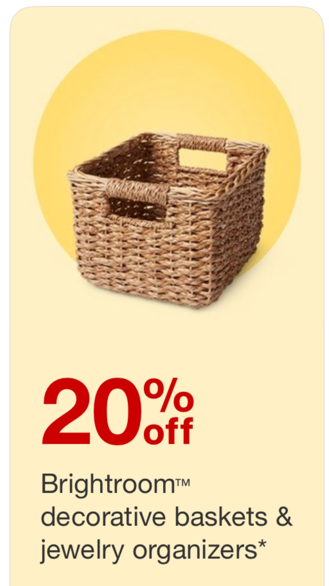 20% off brightroom baskets at target! Let’s get organized! 

#LTKSeasonal #LTKSaleAlert #LTKHome
