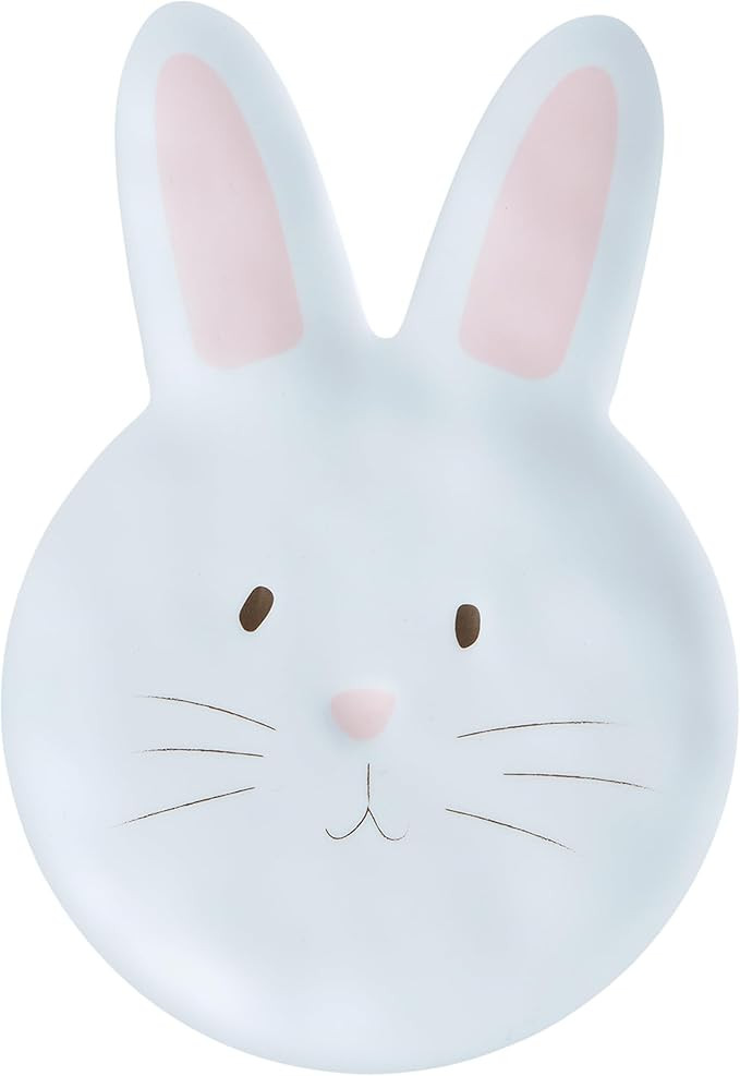Mud Pie Melamine Bunny Plate, 9.74" x 6.75', WHITE | Amazon (US)