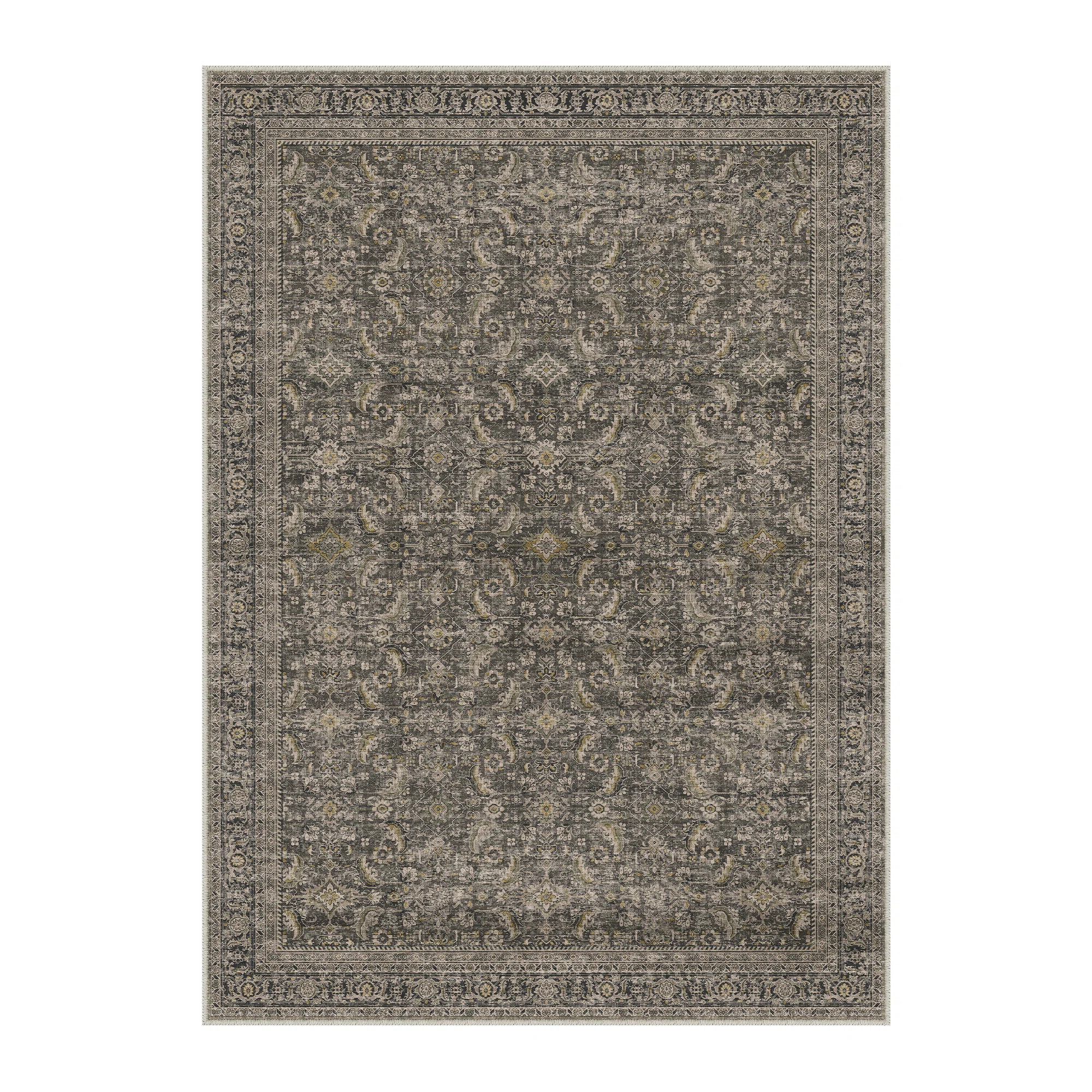 Red Barrel Studio® Vintage Oriental Area Rug in Black & Reviews | Wayfair | Wayfair North America