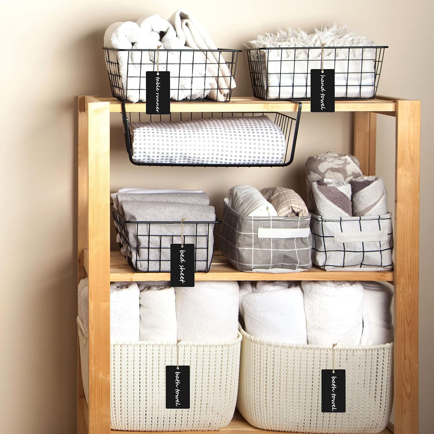 16 Pieces Acrylic Basket Tags Acrylic Organizer Hanging Labels Writable Tags Display Label Markin... | Amazon (US)