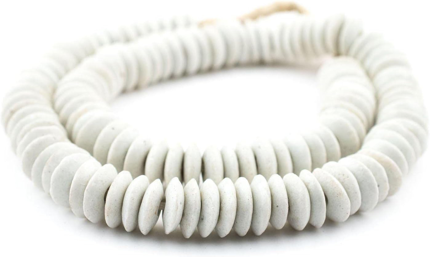TheBeadChest Ashanti Fair Trade Glass Saucer Beads - African Tribal Ethnic Disk Rondelle Spacers ... | Amazon (US)