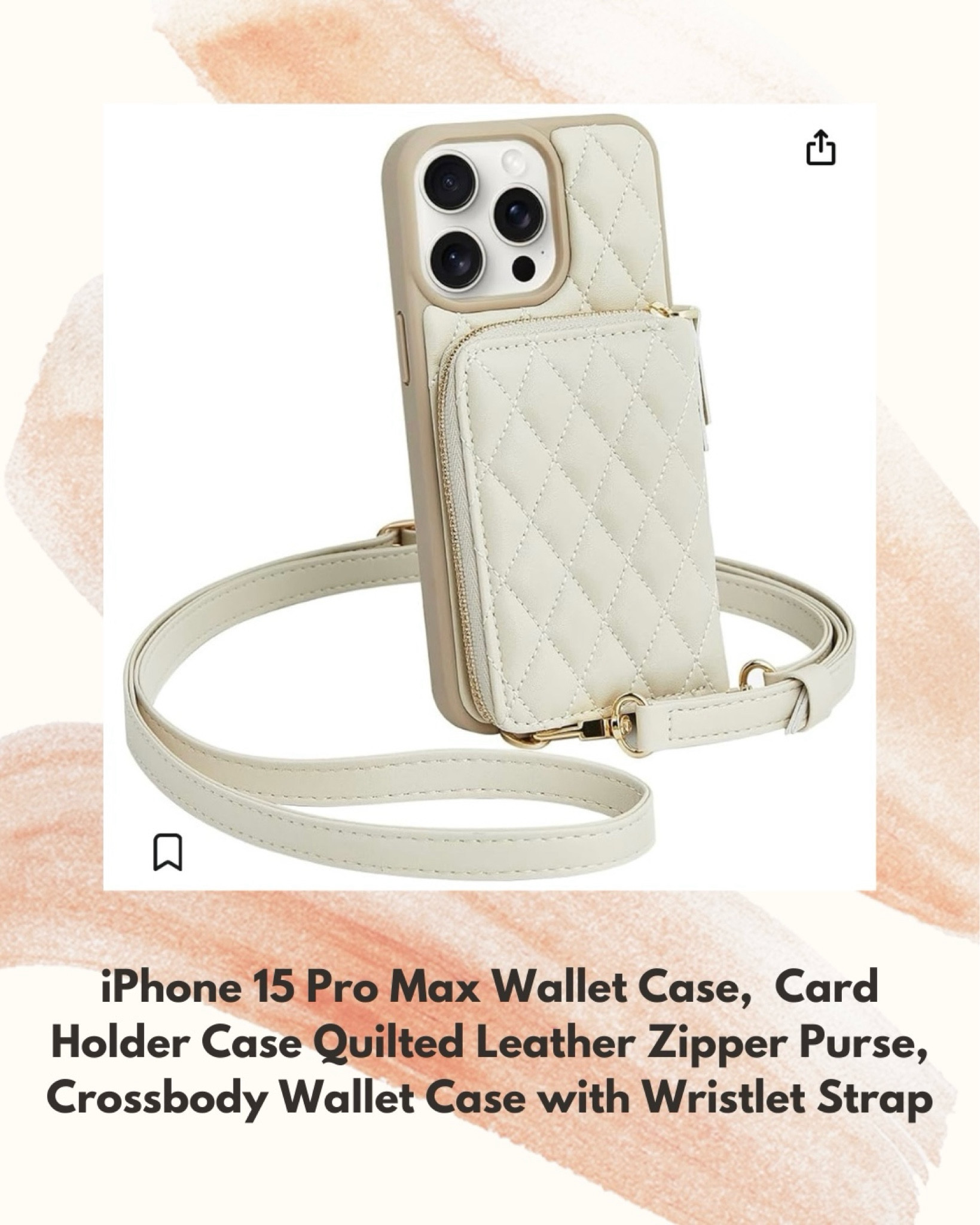 iPhone 15 Pro Max Wallet Case, RFID Blocking Card Holder Case Quilted Leather Zipper Purse, Crossbody Wallet Case with Wrist Strap Lanyard for Women for iPhone 15 Pro Max 6.7" 

#LTKfindsunder50 #LTKtravel #LTKGiftGuide