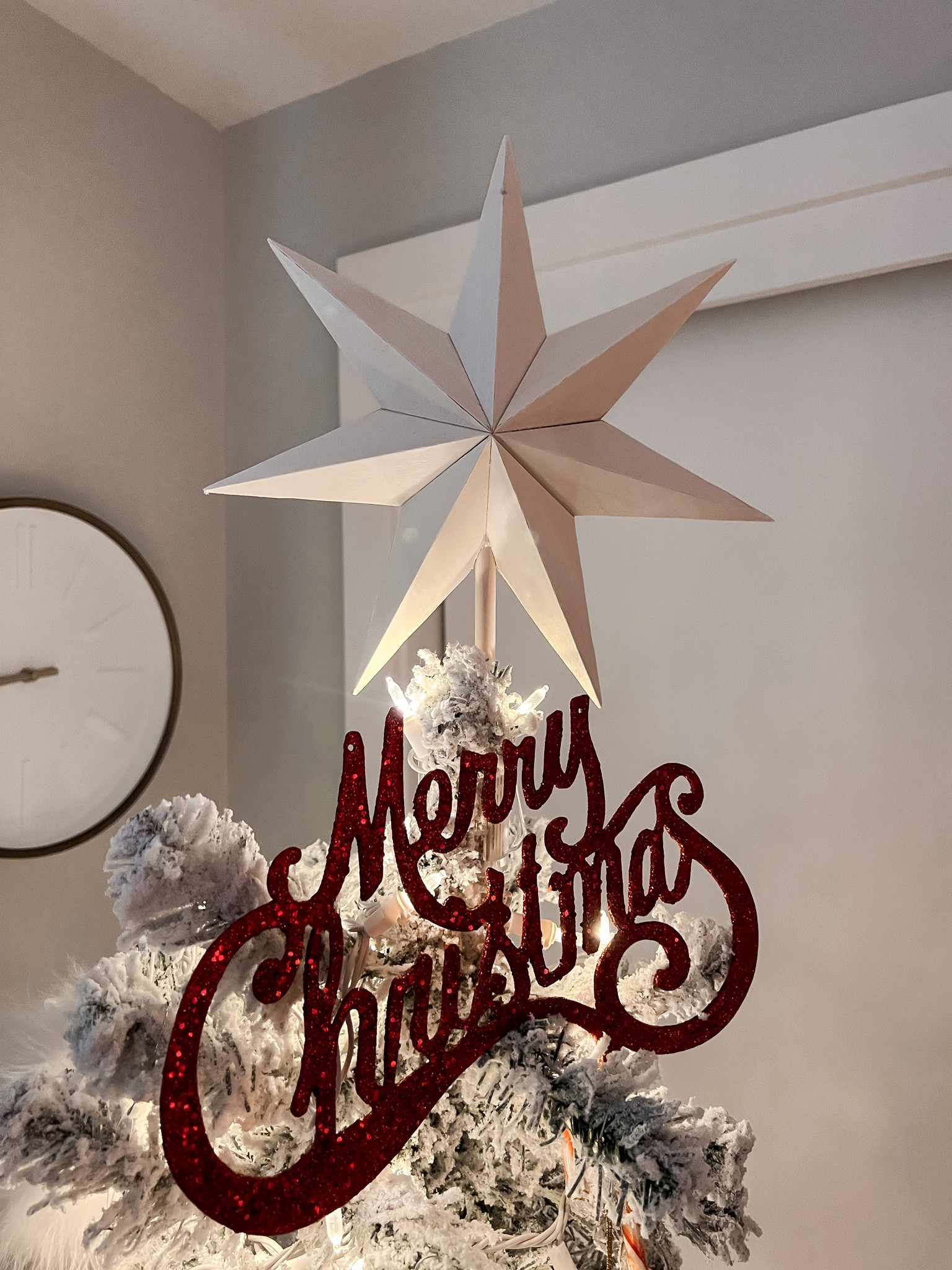 The prettiest wooden star tree topper under $30. It has a clip in the back 

#LTKunder50 #LTKHoliday #LTKSeasonal