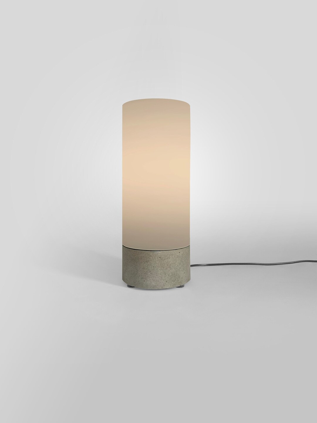 Grey Brutalist Concrete Table Lamp - Etsy | Etsy (US)