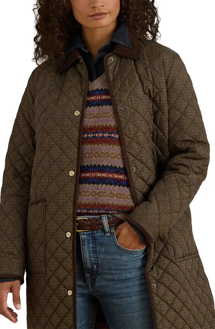 Lauren Ralph Lauren Quilted Print Jacket | Nordstrom | Nordstrom