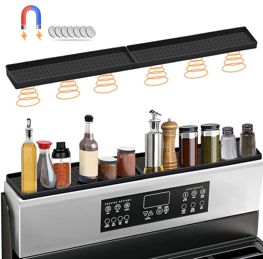 30 Inch Silicone Magnetic Stove Top Shelf, Kitchen Shelf Over Stove Spice Rack Apartment Must Hav... | Amazon (US)