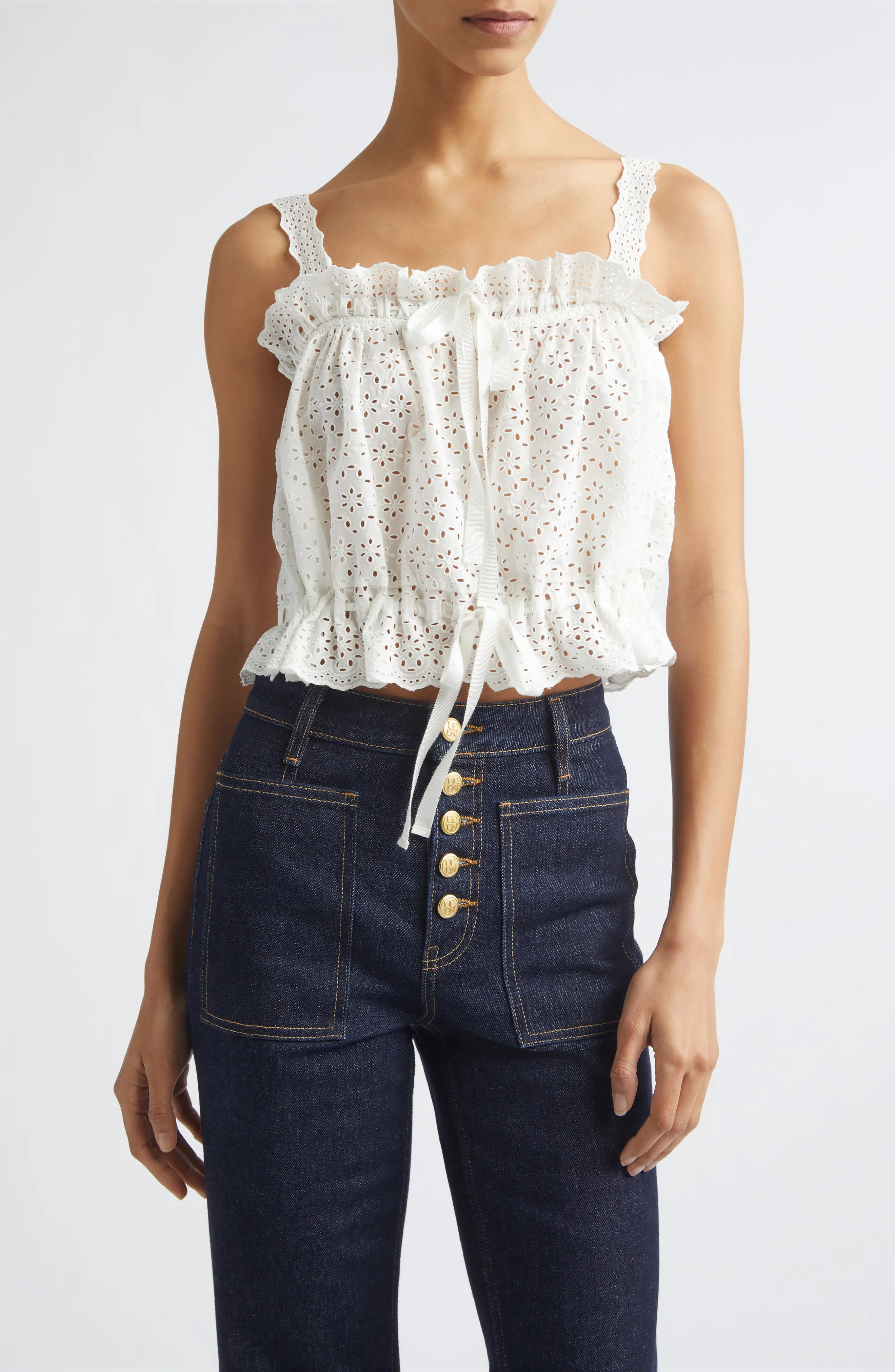 Isola Cotton Eyelet Top (Women) | Nordstrom | Nordstrom
