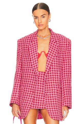 AFRM Sassy Blazer in Pink & Red from Revolve.com | Revolve Clothing (Global)