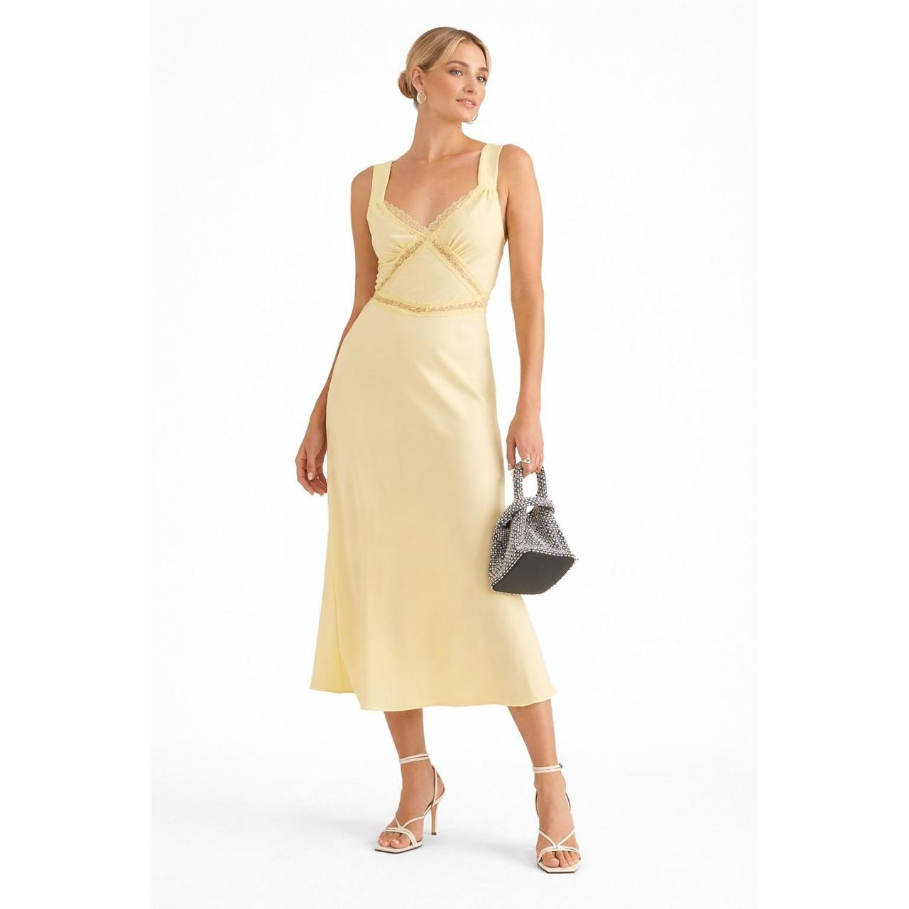 Bardot Women's Formal dresses - Yellow - 8 | Depop US