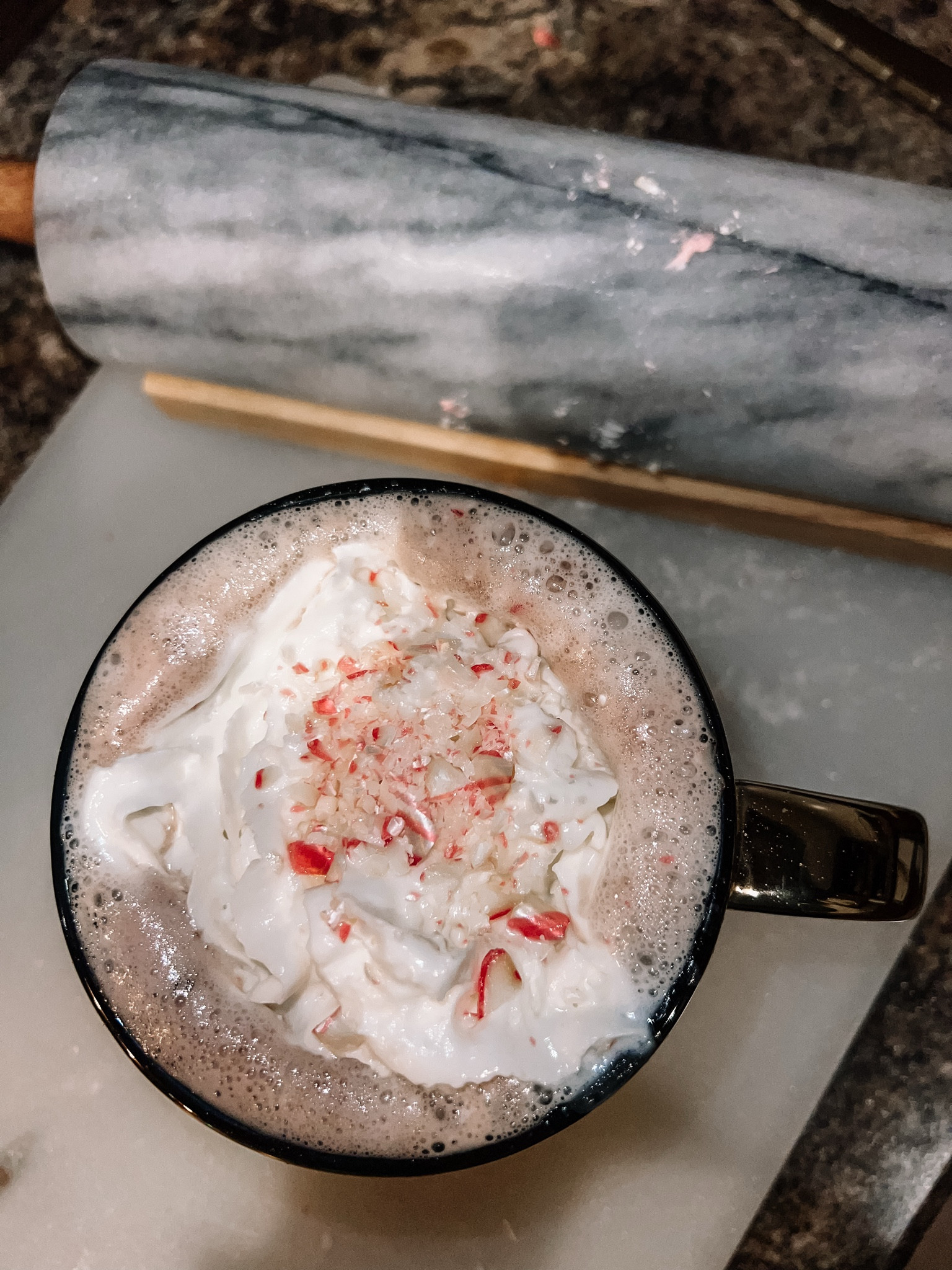Made hot chocolate for my sick baby so of course I had to go the extra mile for him and add some smashed candy cane & whip cream for him! ❤️🎄🤍

#LTKFindsUnder50 #LTKHoliday #LTKHome