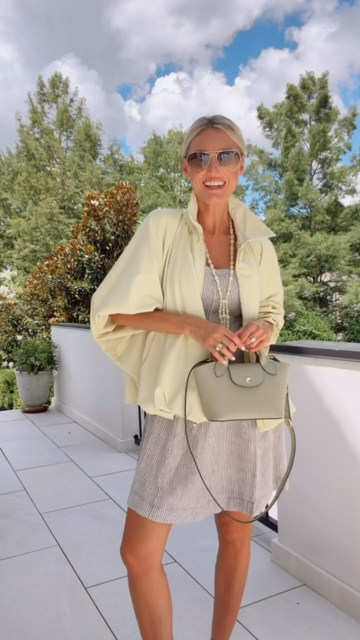Love this affordable throw & go dress! I paired this yellow Amazon jacket for a fun pop of color! Wearing S in the jacket & XS in the dress.

Loverly Grey, Target find, Target fashion, Amazon find, Amazon fashion, affordable outfit ideas

#LTKootd