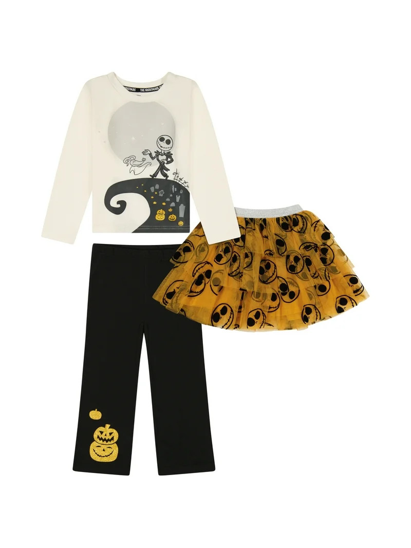 Nightmare Before Christmas Toddler Girls 3 Piece Legging Set, Sizes 12M-5T | Walmart (US)