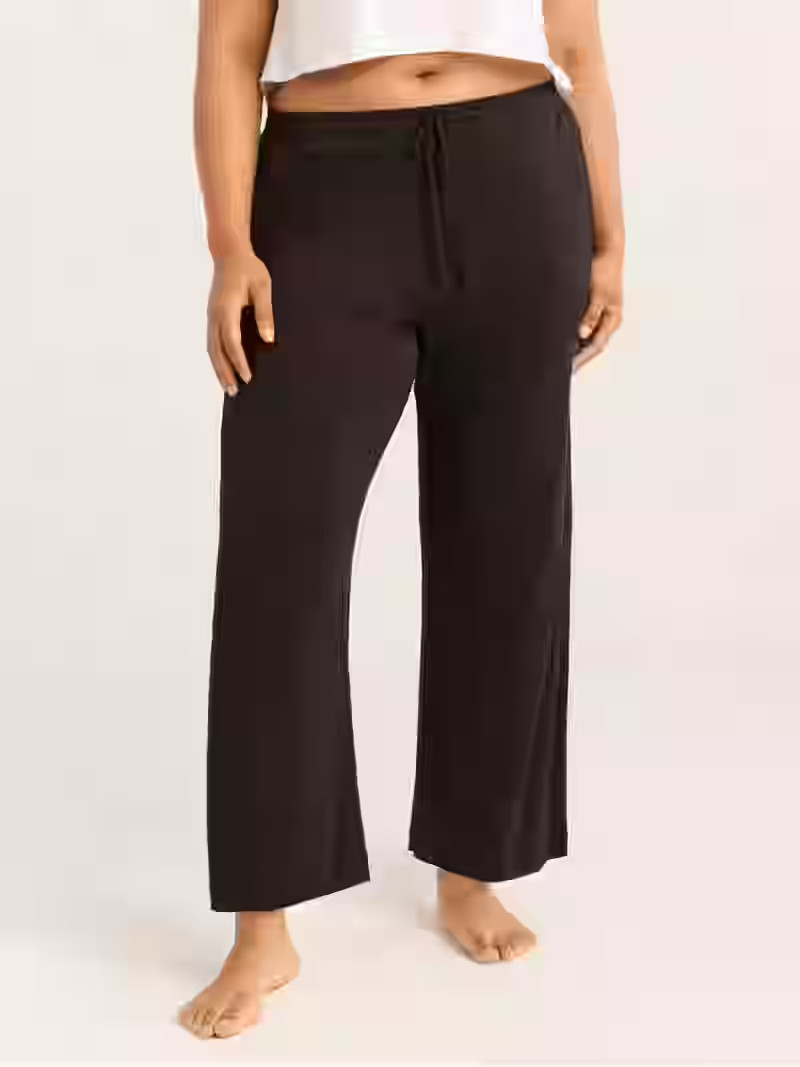 Joyspun Women’s Sleepwear Knit Cropped Pajama Pants, 25'' Inseam, Sizes S-3X | Walmart (US)