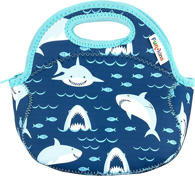 Funkins Neoprene Lunch Bag, Sharks, Unisex, PVC, BPA, Lead and Phthalate Free, Machine Washable, ... | Amazon (US)