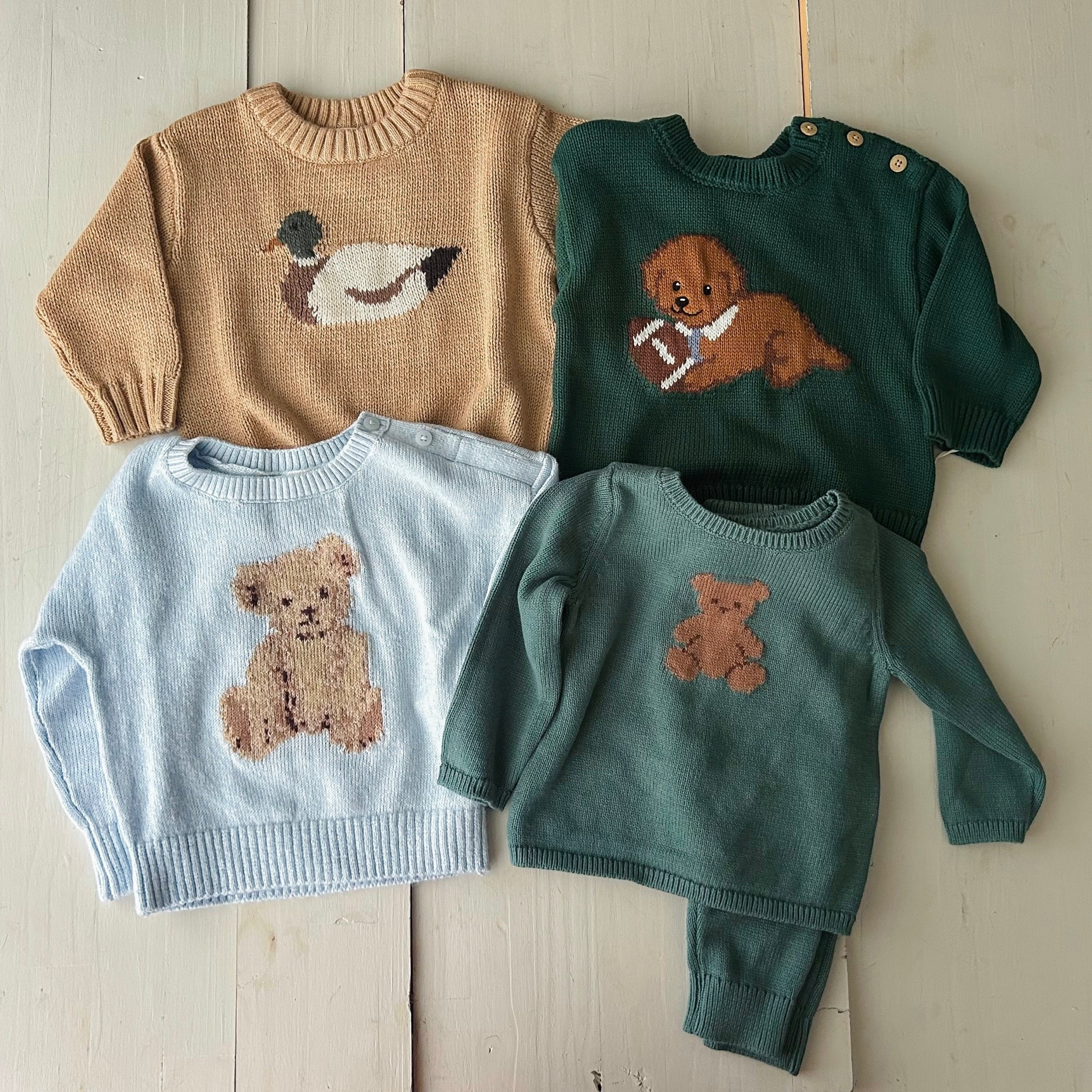 The SWEETEST sweaters for your little boys 🤎🦆🧸

These all look so high end but every single one is $20 or less! 😍

Perfect for fall, family pictures, school days, or play dates. And of course, they’d be precious paired with our favorite budget friendly cords or gingham pants which I will link as well 🫶🏼

#LTKSeasonal #LTKKids #LTKBaby