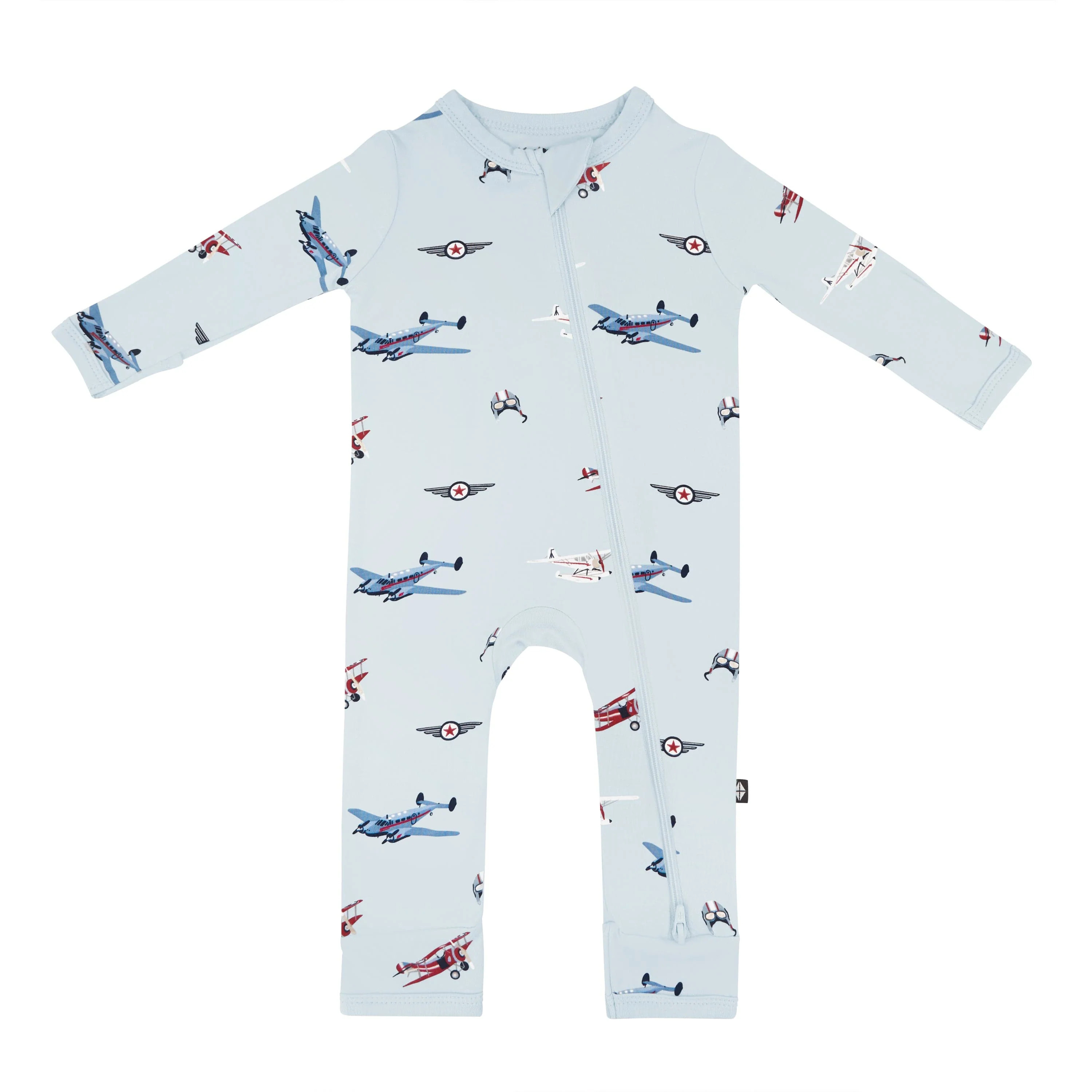 Zippered Romper in Vintage Planes | Kyte BABY