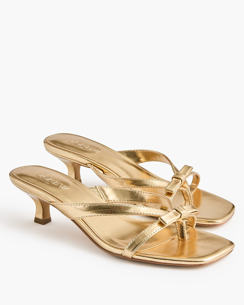 Bow flip-flop kitten-heel sandals | J.Crew Factory