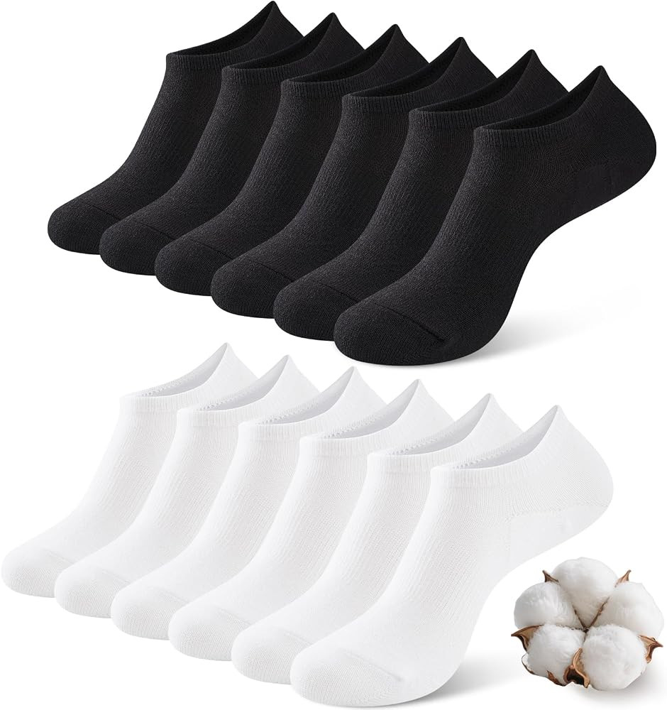 No Show Socks Women Men Non Slip Invisible Liners for Flats Breathable Cotton Low Cut Ankle Socks... | Amazon (US)