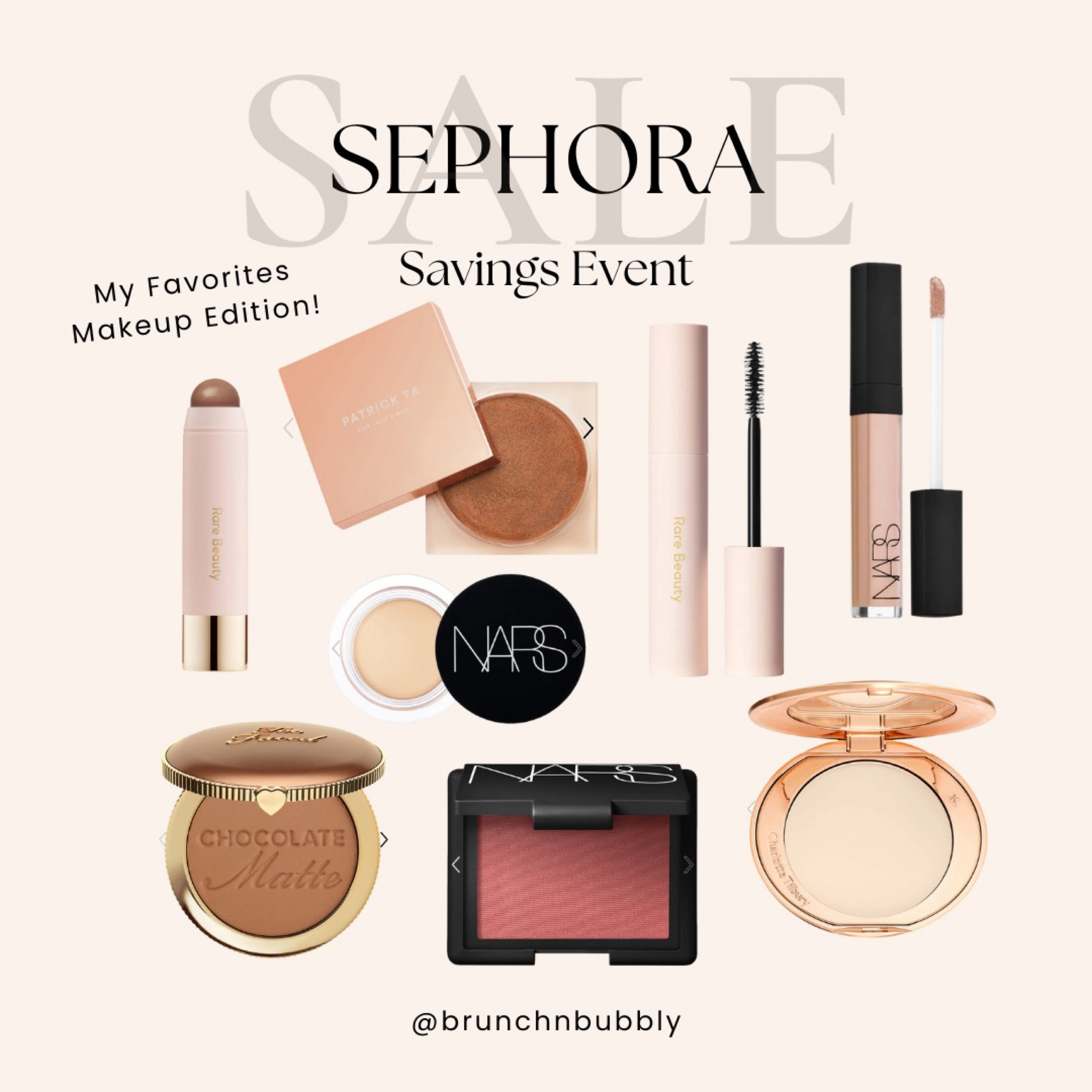 My favorite makeup items from the Sephora sale! Used code SAVENOW

-Rare Beauty
-Charlotte Tillbury
-Nars
-Too Faced
-Patrick Ta

#LTKBeautySale #LTKbeauty #LTKFind