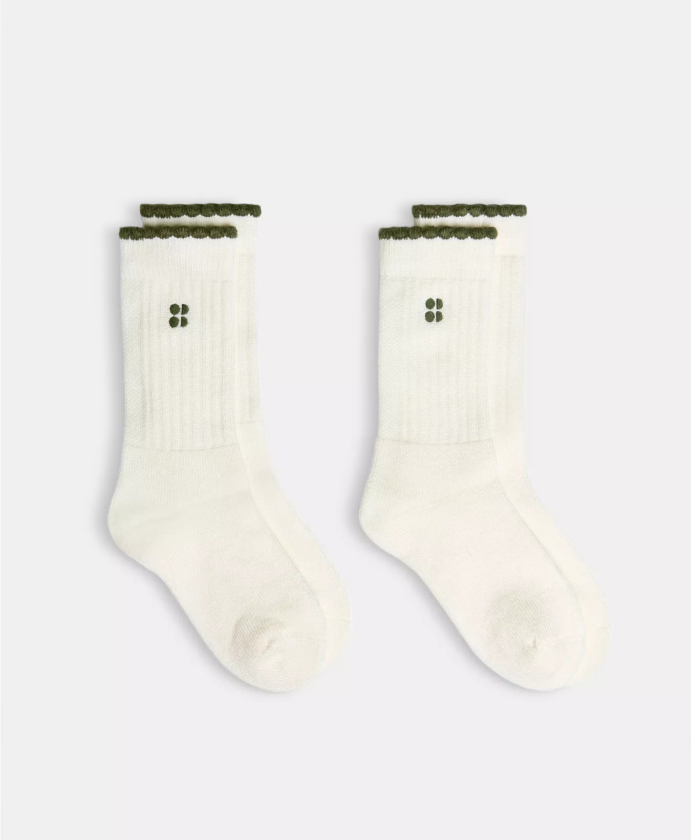 Thermal Lifestyle Socks 2 Pack - Nori Green Crème Beige | Women's Sports Socks | Sweaty Betty | Sweaty Betty UK