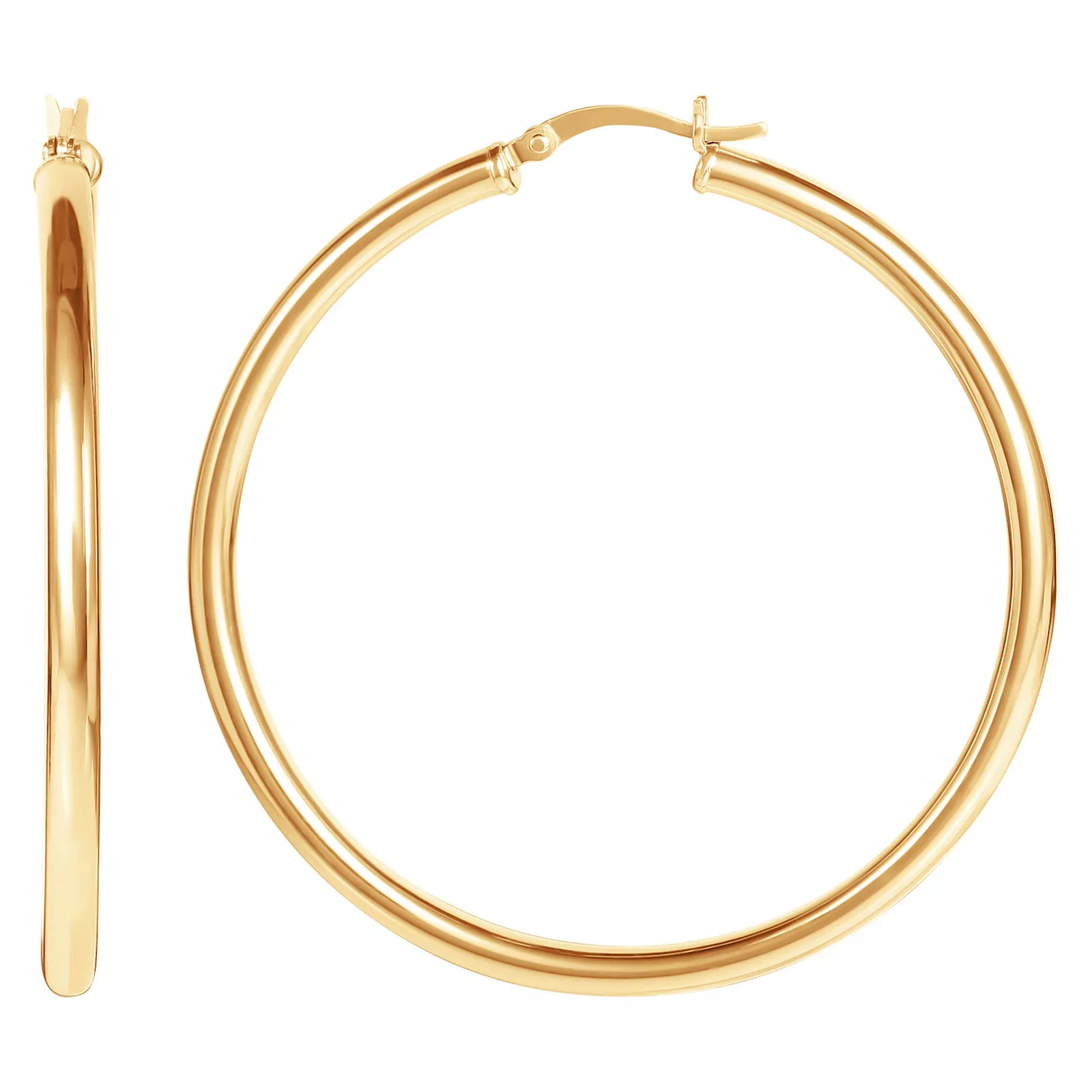 Silver Classics 18k Gold Over Silver 2 in. Hoop Earrings, Women's | Kohl's