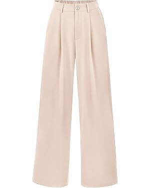 PRETTYGARDEN Palazzo Pants for Women Dressy High Elastic Waisted Business Casual Wide Leg Trouser... | Amazon (US)