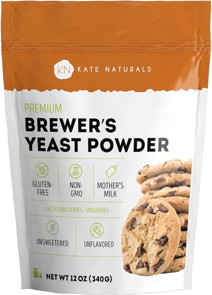 Brewers Yeast Powder for Lactation to Boost Mother's Milk by Kate Naturals for Cookies. Gluten Fr... | Amazon (US)