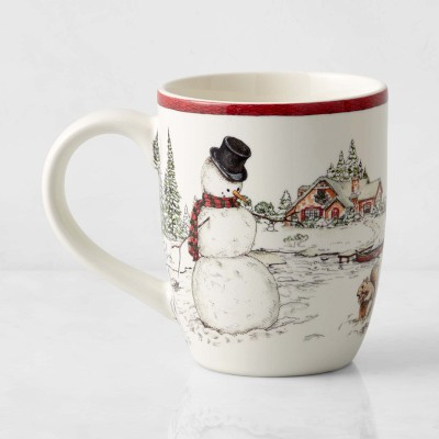 Snowman Mugs, Set of 4 | Williams Sonoma | Williams-Sonoma