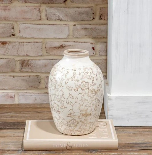 Beige Heirloom Vase - 10.25 | River Chic Designs