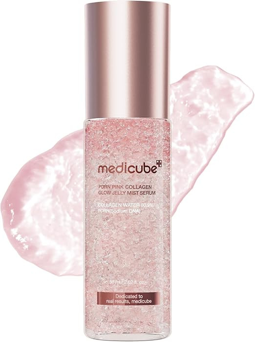 medicube Jelly Mist Serum with Pink PDRN Collagen | Dual-Texture Glow Spray with Niacinamide, Glu... | Amazon (US)