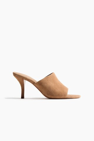 H & M - Heeled leather sandals - Jaune | H&M (FR, IT, ES, PT, BE)