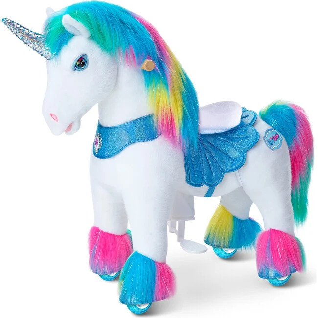 Model Y Unicorn, Rainbow (Blue, Size Small) - Kids Toys | PonyCycle from Maisonette | Maisonette